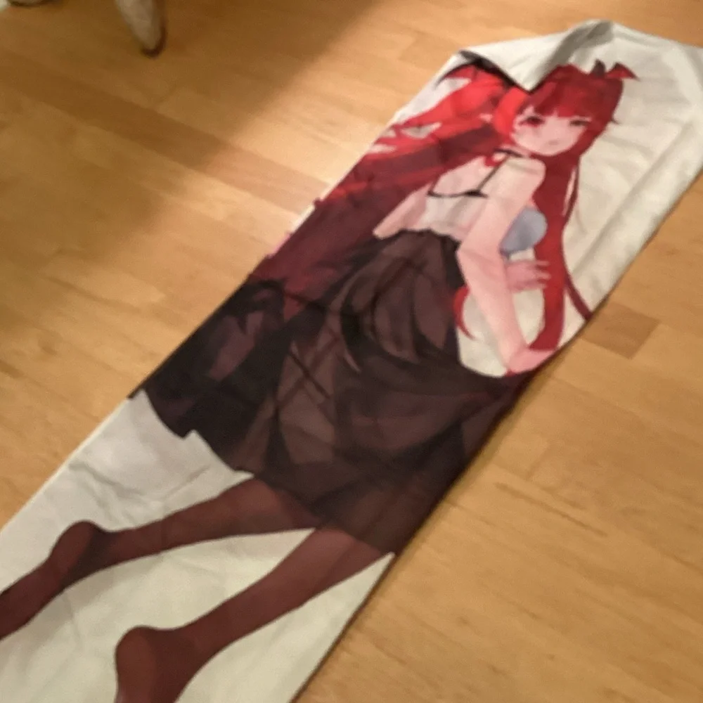Anime Character Body Pillow Cover - Red and Brown NWOT